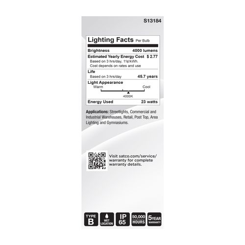Main product image of 23W LED HID Replacement, ED23.5, 4000K, Medium Base, Clear, 120-277V
