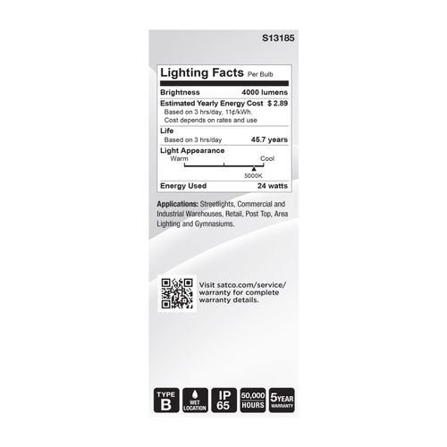 Main product image of 24W LED HID Replacement, ED23.5, 5000K, Medium Base, White, 120-277V