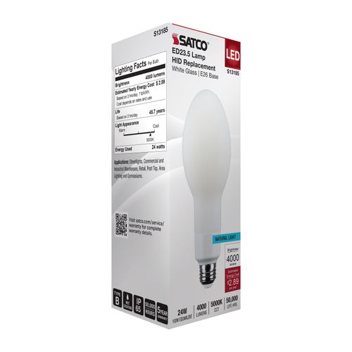 Main product image of 24W LED HID Replacement, ED23.5, 5000K, Medium Base, White, 120-277V