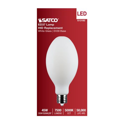 Main product image of 45W LED HID Replacement, ED37, 5000K, Extended Mogul Base, White, 120-277V