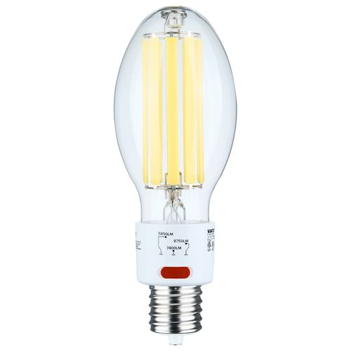 Main product image of 30/38/45Wage Selectable LED HID Replacement, ED28, 5000K, Mogul Extended Base, Clear, 120-277V