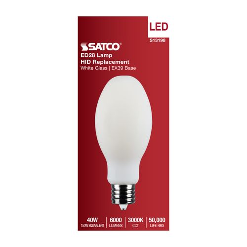Main product image of 40W LED HID Replacement, ED28, 3000K CCT, Mogul Extended Base, 120-277V