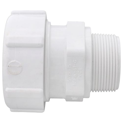 Main product image of 1-1/2" PVC GripLoc Compression Male Adapter w/ EPDM (White)