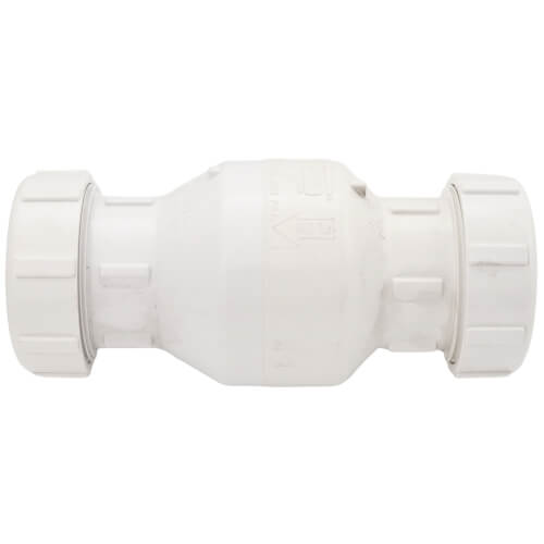 Main product image of 2" SCH 40 PVC Compression Swing Check Valve (White)