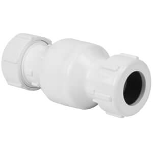 Main product image of 1-1/4" SCH 40 PVC Compression Swing Check Valve (Clear)