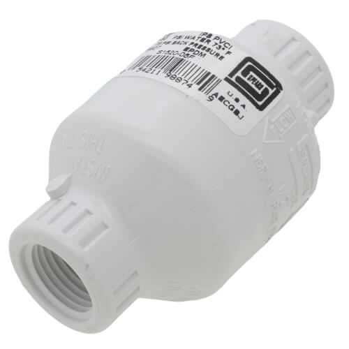 Main product image of 1/2" PVC Utility Swing Check Valve, EPDM (Threaded)