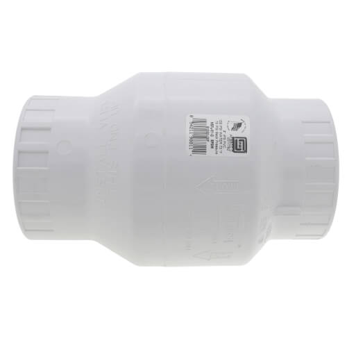 Main product image of 3" PVC Threaded Utility Swing Check Valve (White)