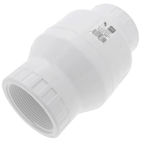 Main product image of 3" PVC Threaded Utility Swing Check Valve (White)