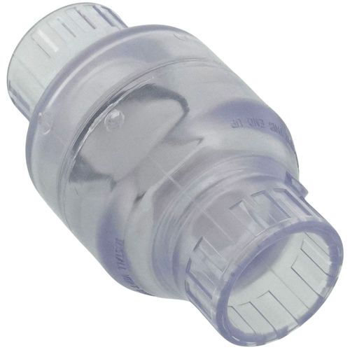 Main product image of 1" PVC Socket Utility Swing Check Valve (Clear)