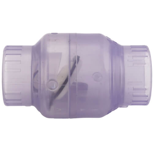 Main product image of 1-1/2" PVC Socket Utility Swing Check Valve (Clear)