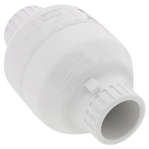 Main product image of 3/4" PVC Socket Utility Spring Check Valve (White)