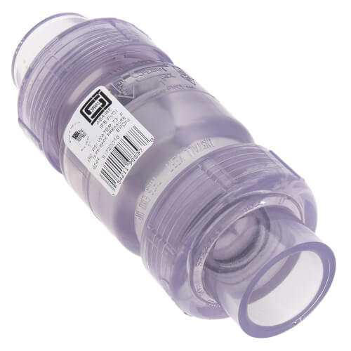 Main product image of 1" Clear PVC Utility Swing Check Valve