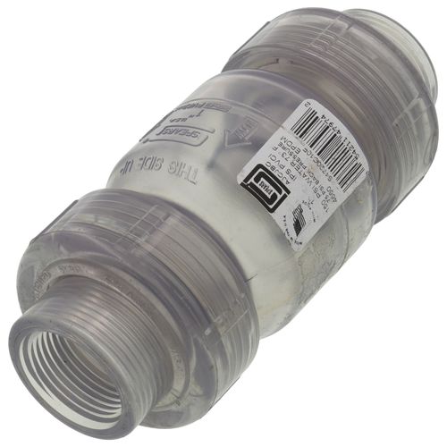 Main product image of 1" Threaded Clear PVC Utility Swing Check Valve