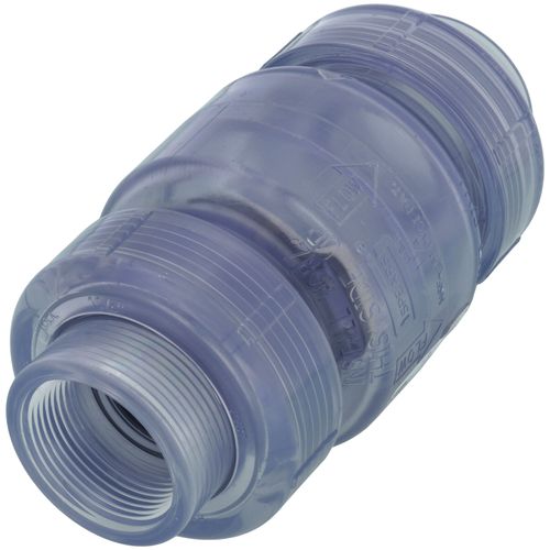 Main product image of 1-1/4" PVC Threaded Utility Swing Check Valve (Clear)