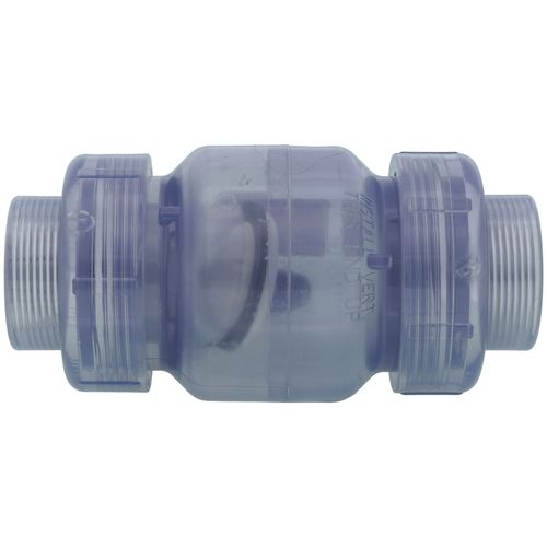 Main product image of 1-1/4" PVC Threaded Utility Swing Check Valve (Clear)
