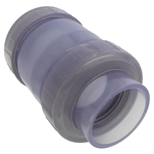 Main product image of 4" PVC Socket Utility Spring Check Valve (Clear)
