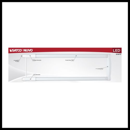 Main product image of 11.5/13/15Wage Selectable T8 U-Bend LED, 30K/35K/40K/50K/65K CCT Selectable, 6", Frost Finish, 120-277V (12 Pack)