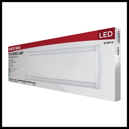 Main product image of 11.5/13/15Wage Selectable T8 U-Bend LED, 30K/35K/40K/50K/65K CCT Selectable, 6", Frost Finish, 120-277V (12 Pack)