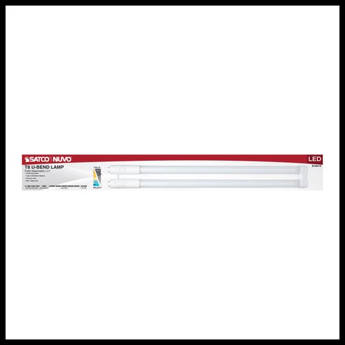 Main product image of 11.5/13/15Wage Selectable T8 U-Bend LED, 30K/35K/40K/50K/65K CCT Selectable, 1", Frost Finish, 120-277V (12 Pack)