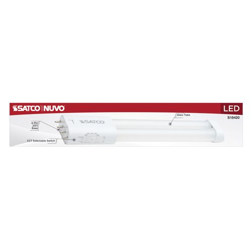 Main product image of 8.5W PLL LED, 2G11 Base, 30K/35K/40K/50K/65K CCT Selectable, Ballast Bypass, 120-277V (10 Pack)
