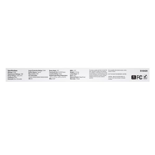 Main product image of 8.5W PLL LED, 2G11 Base, 30K/35K/40K/50K/65K CCT Selectable, Ballast Bypass, 120-277V (10 Pack)