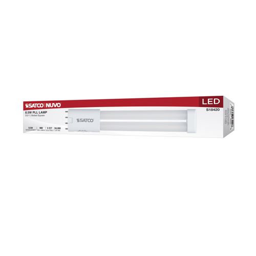 Main product image of 8.5W PLL LED, 2G11 Base, 30K/35K/40K/50K/65K CCT Selectable, Ballast Bypass, 120-277V (10 Pack)