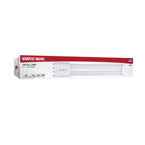 Main product image of 10W PLL LED, 2G11 Base, 30K/35K/40K/50K/65K CCT Selectable, Ballast Bypass, 120-277V (10 Pack)