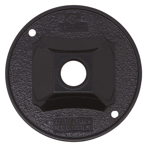 Main product image of 4-1/8" Dia. 1/2" Hub, 1 Hole Round Lamp Holder Cover (Bronze)
