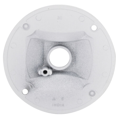 Main product image of 4-1/8" Dia. 1/2" Hub, 1 Hole Round Lamp Holder Cover (White)