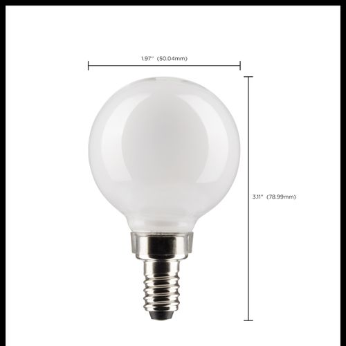 Main product image of 4.5 Watt G16.5 LED Bulb - White - Candelabra base - 90 CRI - 2700K - 120 Volt (6 Pack)