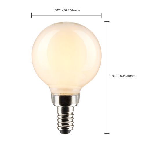 Main product image of 5.5 Watt G16.5 LED Bulb - White - Candelabra base - 90 CRI - 4000K - 120 Volt (6 Pack)