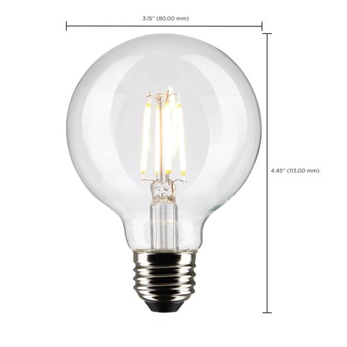 Main product image of 4.5 Watt G25 LED Bulb - Clear - Medium base - 90 CRI - 2700K - 120 Volt (5 Pack)