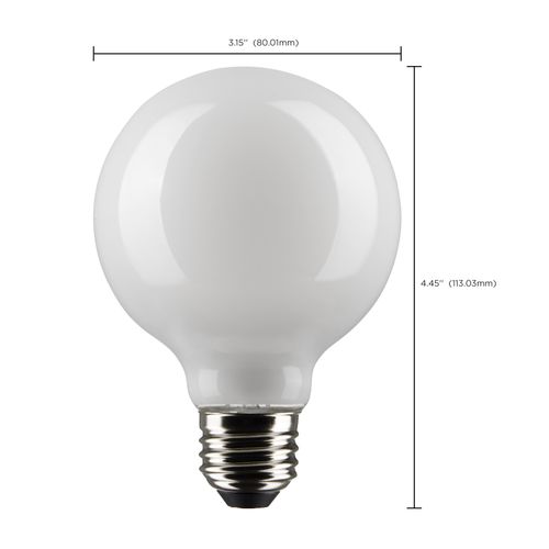 Main product image of 4.5 Watt G25 LED Bulb - White - Medium base - 90 CRI - 3000K - 120 Volt (5 Pack)