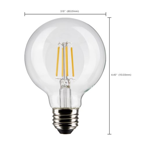 Main product image of 4.5 Watt G25 LED Bulb - Clear - Medium base - 90 CRI - 3000K - 120 Volt (8 Pack)