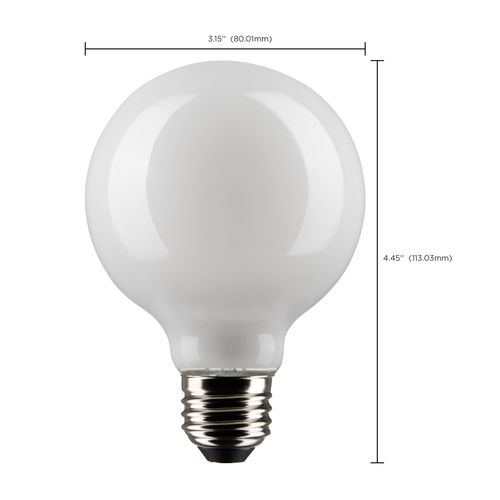 Main product image of 4.5 Watt G25 LED Bulb - White - Medium base - 90 CRI - 2700K - 120 Volt (6 Pack)