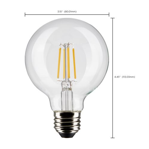 Main product image of 6 Watt G25 LED Bulb - Clear - Medium base - 90 CRI - 3000K - 120 Volt (6 Pack)