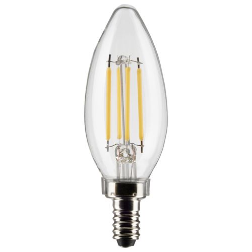 Main product image of 4 Watt B11 LED Bulb - Clear - Candelabra base - 90 CRI - 3500K - 120 Volt (6 Pack)