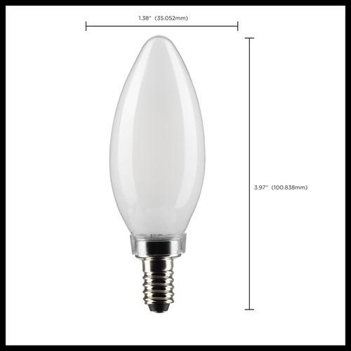 Main product image of 4 Watt B11 LED Bulb - Frost - Candelabra base - 90 CRI - 2700K - 120 Volt (6 Pack)