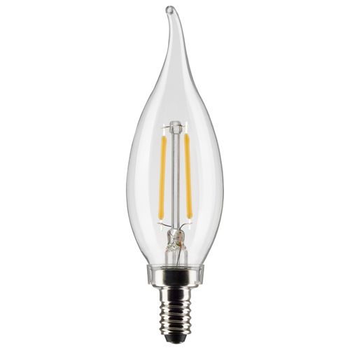 Main product image of 3 Watt CA10 LED Bulb - Clear - Candelabra base - 90 CRI - 2700K - 120 Volt (8 Pack)