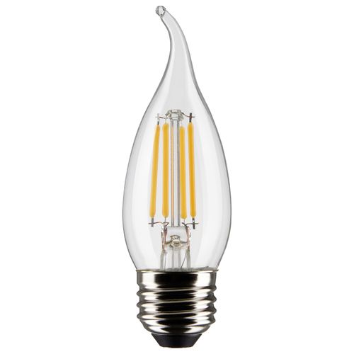Main product image of 5.5 Watt CA10 LED Bulb - Clear - Medium base - 90 CRI - 2700K - 120 Volt (5 Pack)