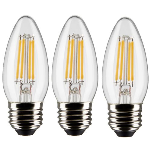 Main product image of 4 Watt B11 LED Bulb - Clear - Medium base - 90 CRI - 2700K - 120 Volt (9 Pack)