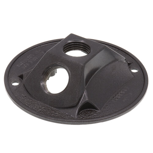 Main product image of 4-1/8" Dia. 1/2" Hub, 3 Hole Round Lamp Holder Cover (Bronze)