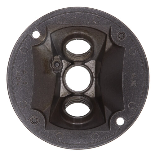 Main product image of 4-1/8" Dia. 1/2" Hub, 3 Hole Round Lamp Holder Cover (Bronze)