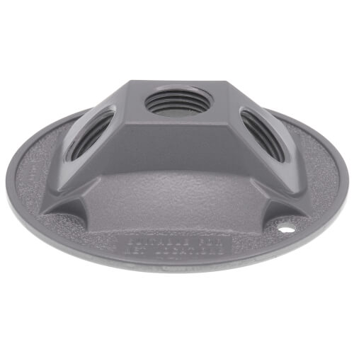 Main product image of 4-1/8" Dia. 1/2" Hub, 3 Hole Round Lamp Holder Cover (Silver)
