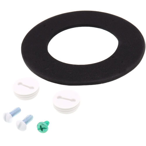Main product image of 4-1/8" Dia. 1/2" Hub, 3 Hole Round Lamp Holder Cover (White)