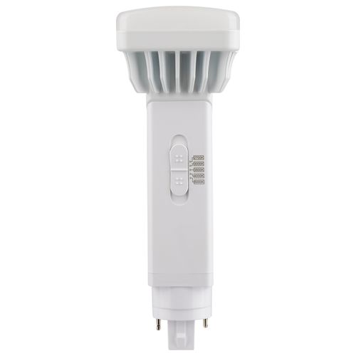 Main product image of 9 Watt PL 2-Pin LED Bulb - 1100 Lumens - G24d Base - CCT Selectable - White Finish - 120-277 Volts (2 Pack)