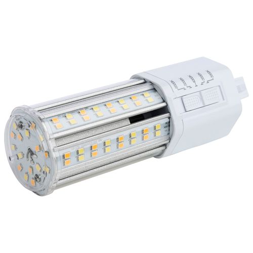 Main product image of 14 Watt LED PL Bulb - CCT Selectable - Lumens Selectable - Type B - Ballast Bypass - White Finish - 120/277 Volt (2 Pack)