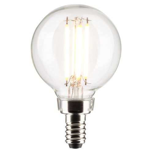 Main product image of 5.5 Watt G16.5 LED Bulb - Clear - Candelabra Base - 2700K - 500 Lumens - 120 Volt (10 Pack)