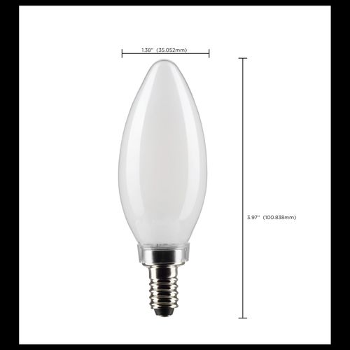 Main product image of 5.5 Watt B11 LED Bulb - Frosted - Candelabra Base - 2700K - 500 Lumens - 120 Volt (10 Pack)