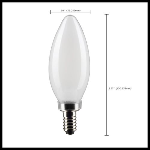 Main product image of 5.5 Watt B11 LED Bulb - Frosted - Candelabra Base - 5000K - 500 Lumens - 120 Volt (10 Pack)